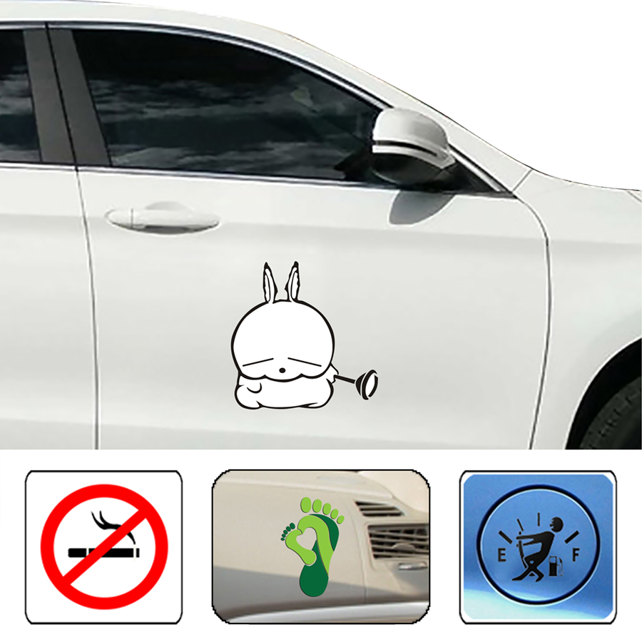 Decal xe thỏ Mashimaro hài hước