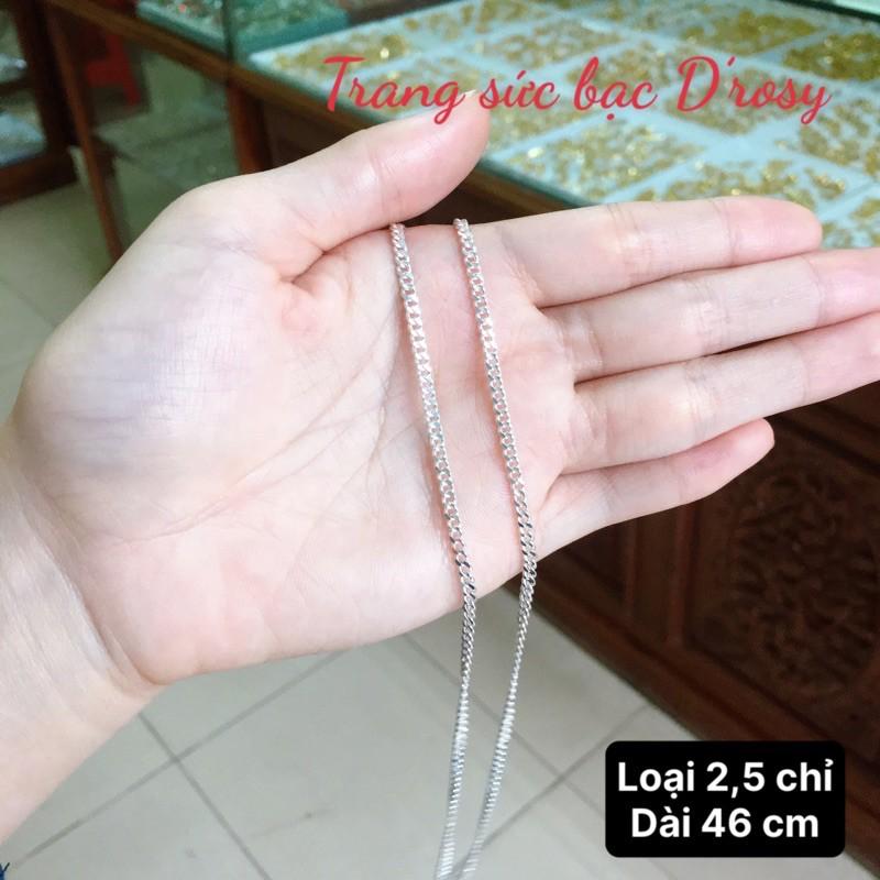 Dây chuyền nam bạc họng nhỏ to 2,5- 6 chỉ dài 42-47 cm có bảo hành
