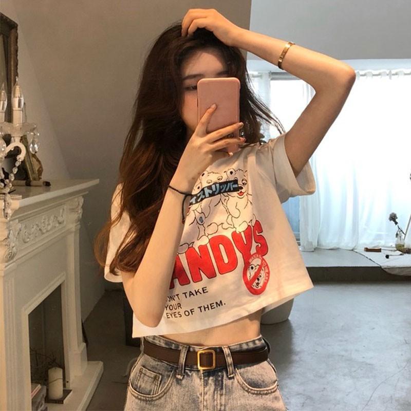 Áo Thun Ngắn Tay Dáng Rộng Thời Trang Mùa Hè Năng Động
