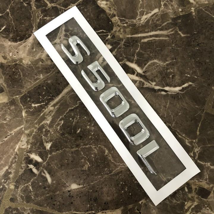 Decal tem chữ S500L dán đuôi xe ô tô Mercedes - Chất liệu: Hợp kim inox - Màu sắc: Bạc