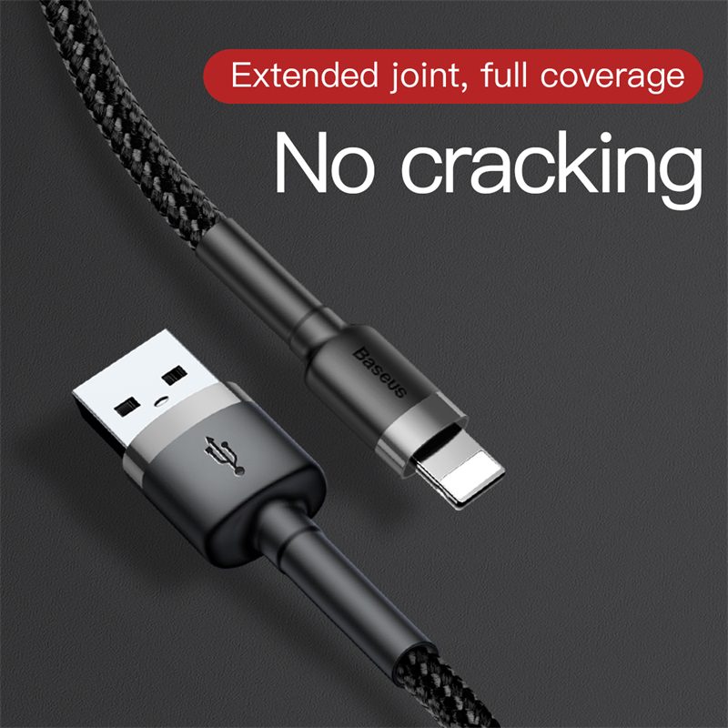 Cáp sạc iPhone Baseus cafule Cable USB For lightning bện dù siêu chắc - Hàng chính hãng