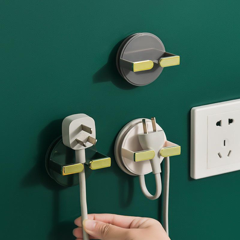 Nẹp Cố Định Dây Điện dán tường Kẹp Giữ Cáp Sạc Nẹp Dây Điện Chống Rối, nẹp kèm móc treo đồ dùng nhà tắm dụng cụ nhà bếp