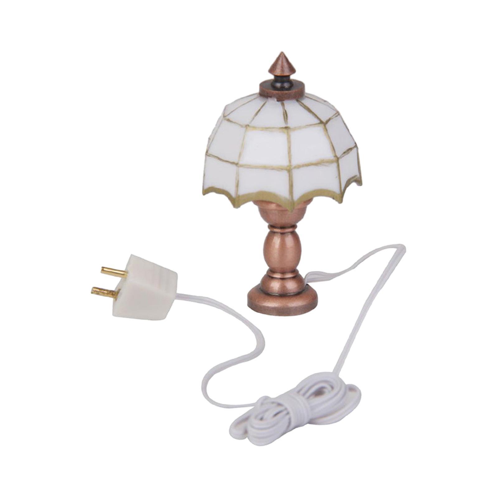 1/12 Mini Desk Lamp Model Light for Decoration Micro Landscape Fairy Garden