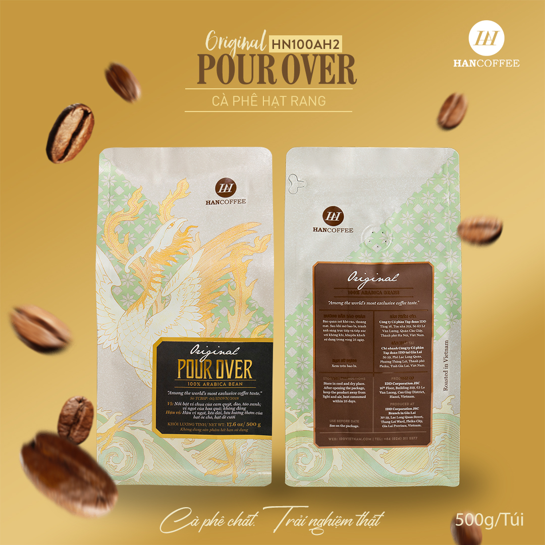 Cà Phê Original Pour Over HANCOFFEE Cao Cấp Nguyên Chất Hương Trái Cây Vị Chua Ngọt Hoa Quả Túi 500g - HN100AH2