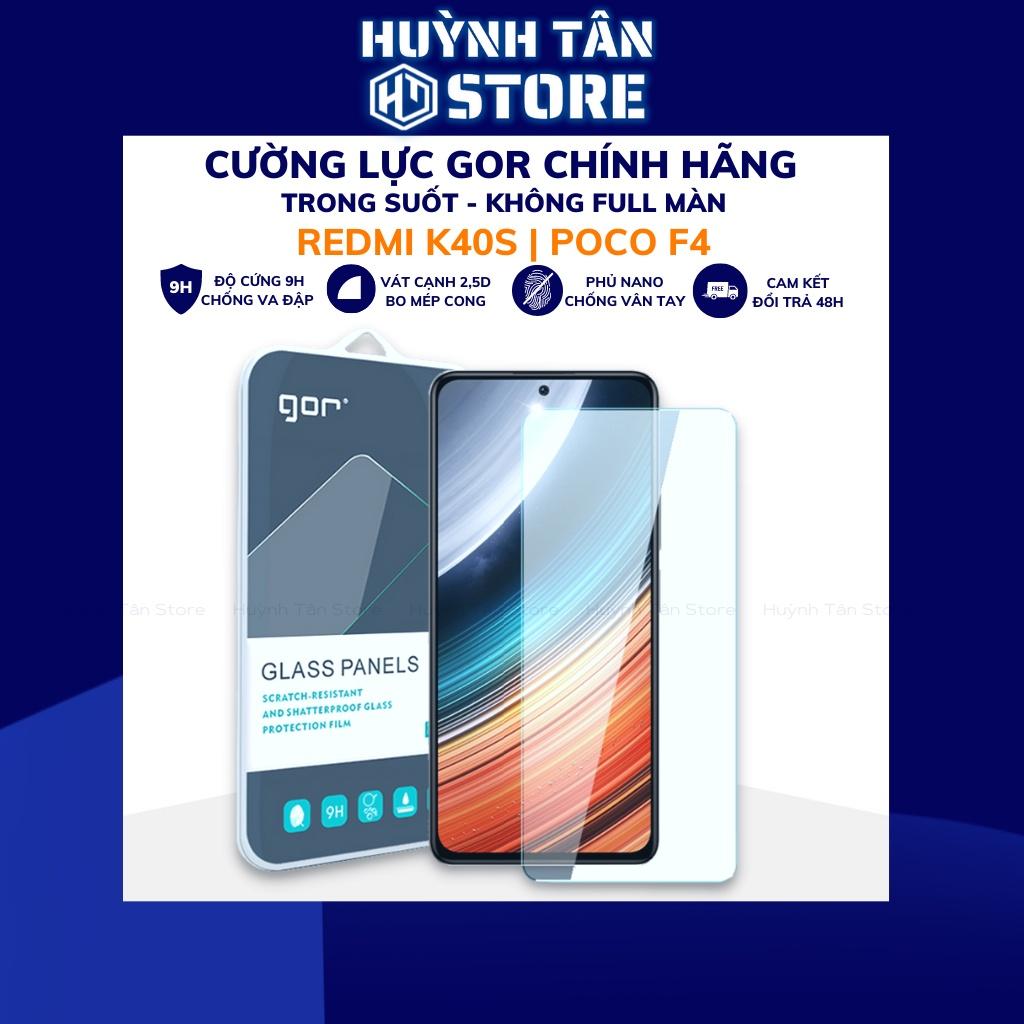 Cường lực redmi k40s poco f4 trong suốt KHÔNG FULL MÀN chống bám vân tay chính hãng GOR phụ kiện huỳnh tân store - Hàng nhập khẩu