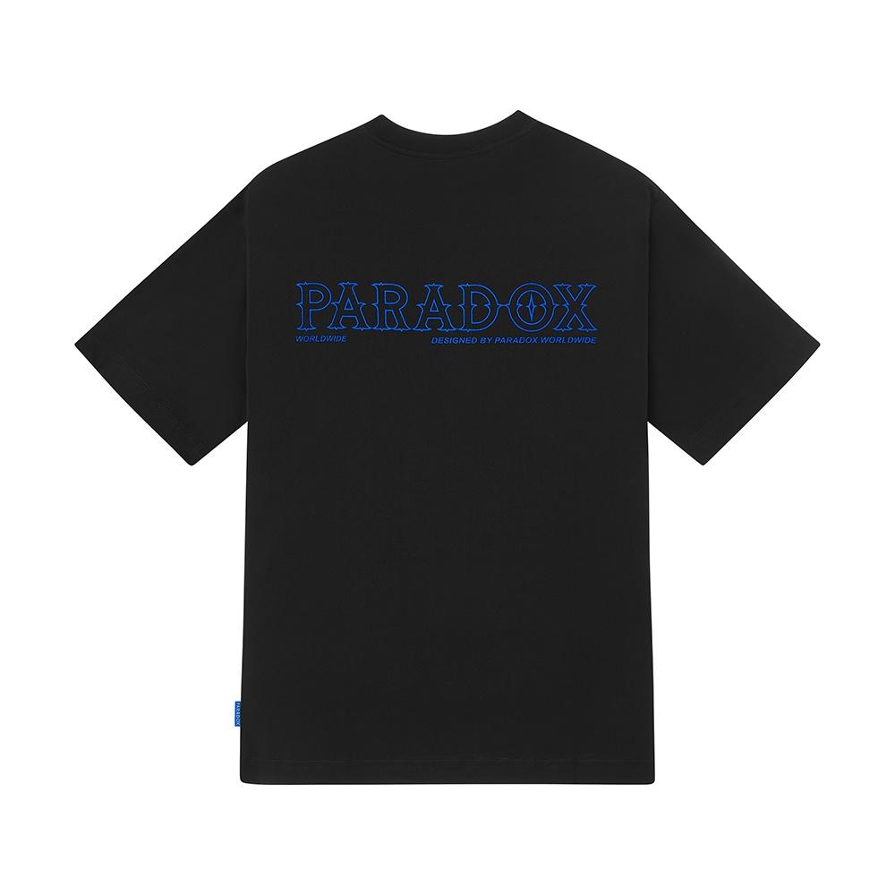 Áo thun form rộng Paradox tay lỡ - Unisex - In hình - GENUINE LOGO - Màu đen