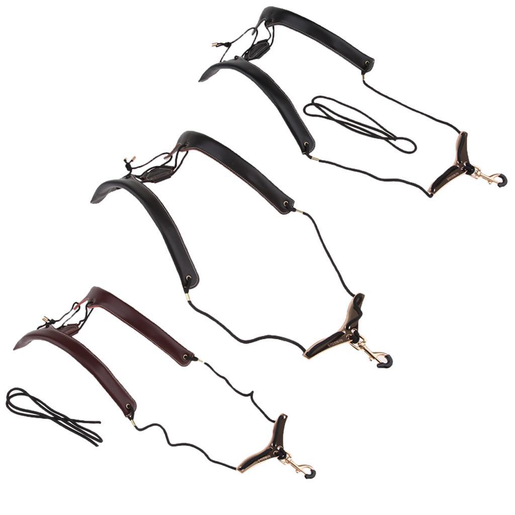 Leather Saxophone Neck Shoulder Strap Padded Belt Wind Instrument Accessory