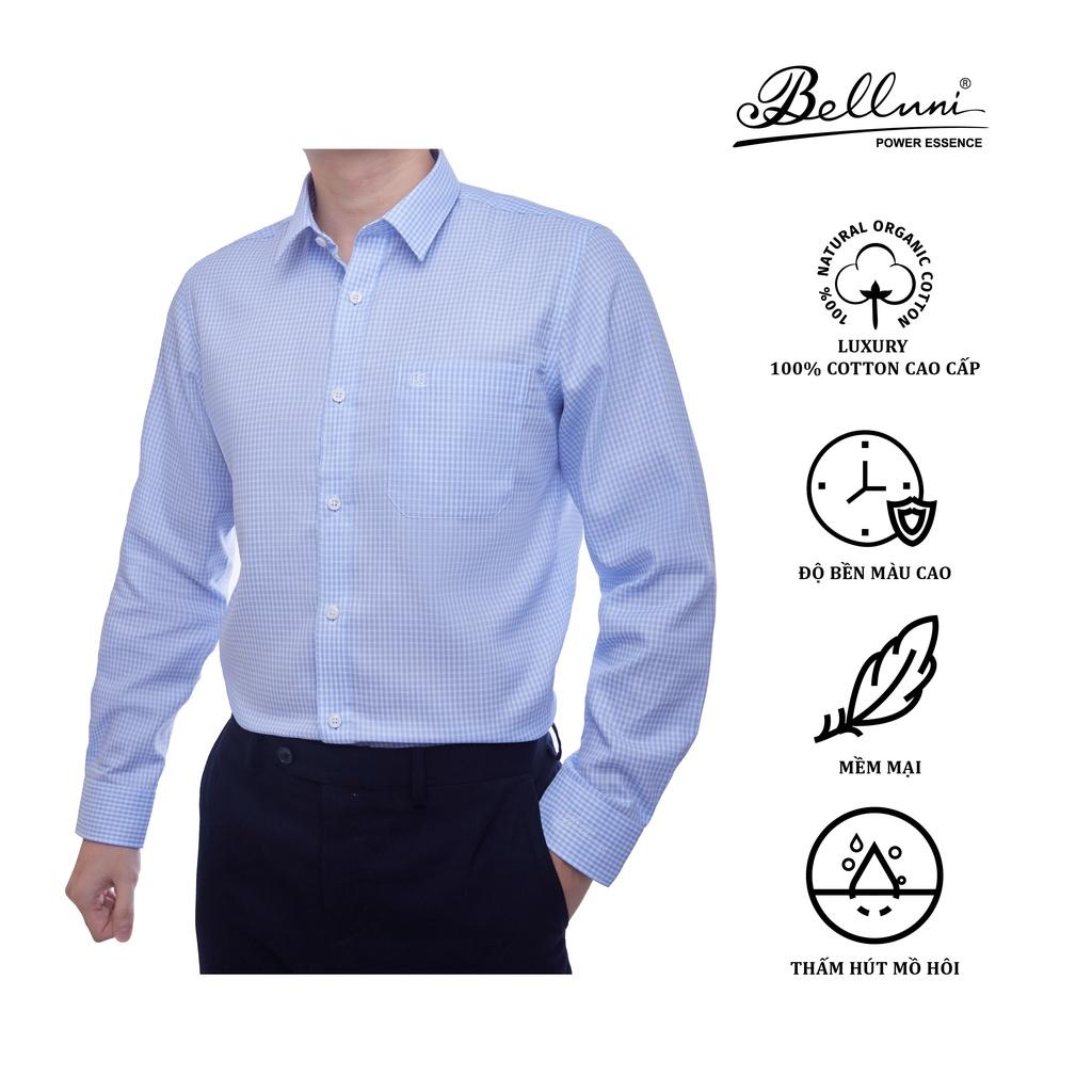 Áo sơ mi nam dài tay cao cấp BELLUNI LUXURY Chất liệu từ 100% Cotton - ABD.CM.BE.164.B4