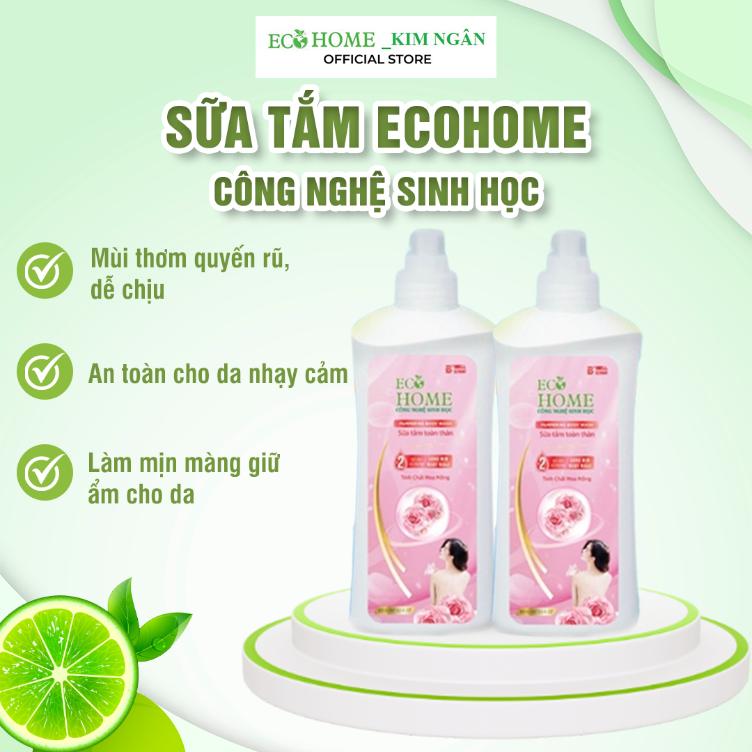 Sữa Tắm Thơm Lâu Công Nghệ Sinh Học ECOHOME Kim Ngân Store Với Mùi Hương Quyến Rũ, Sang Trọng, Tinh Tế, Giữ Ẩm Cho Da