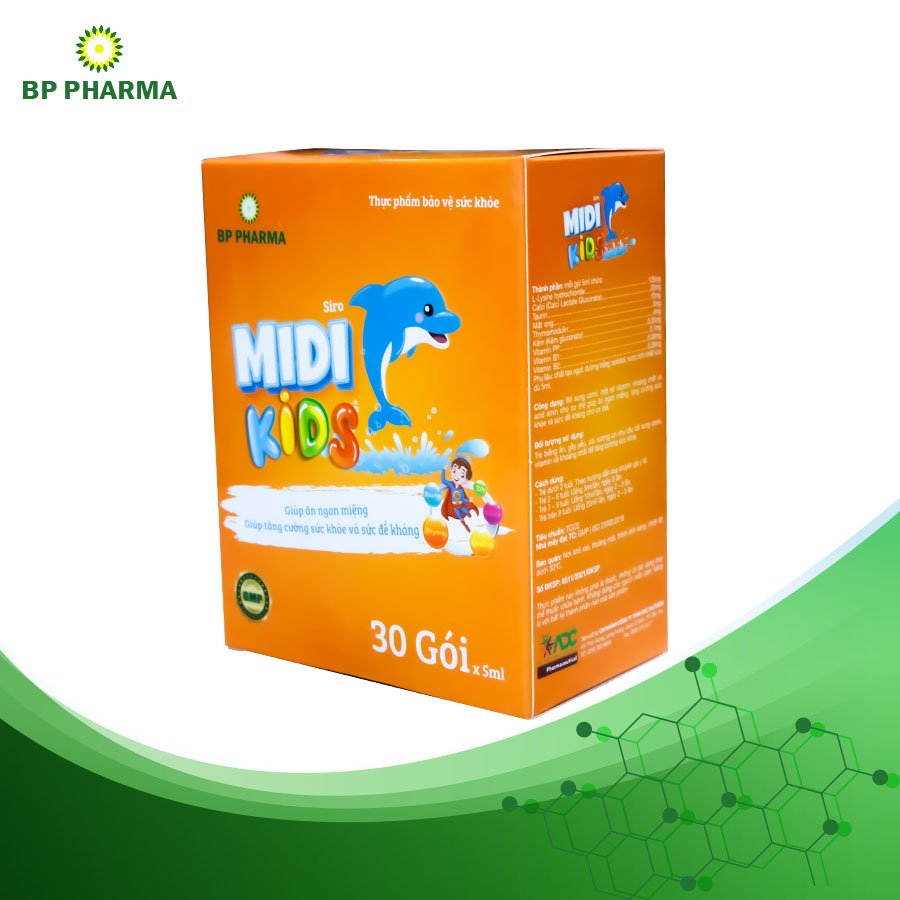 Siro MIDI KIDs Bổ Sung Vitamine, Khoáng Chất, Acid Amin, Giúp Ăn Ngon Tăng Cường Sức Đề Kháng
