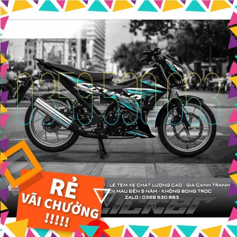 Tem rời Satria xe đen - tem xanh ngọc - hot 2021