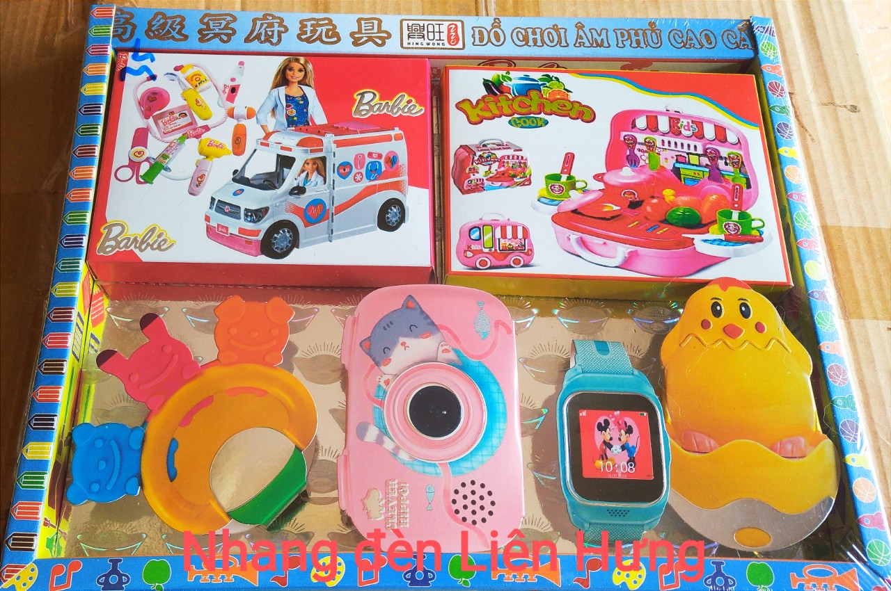 1 hộp đồ chơi bằng giấy vàng mã