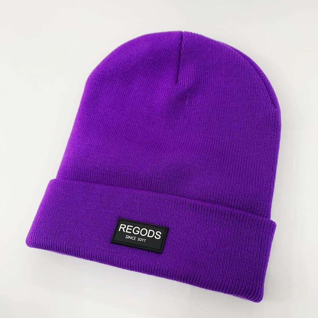 Nón len beanies Tím REGODS