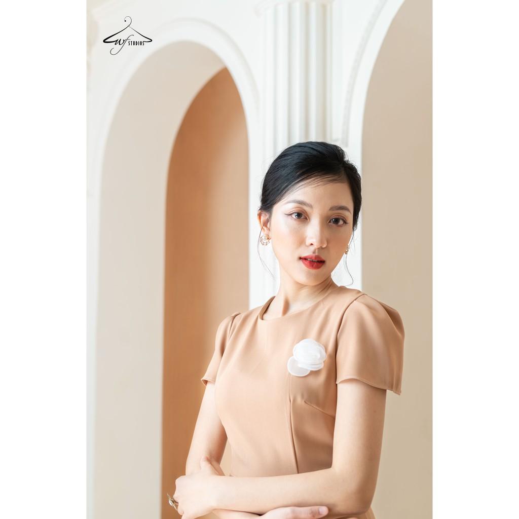 Váy cổ tròn đính hoa -Kira Dress-V09-wfstudios