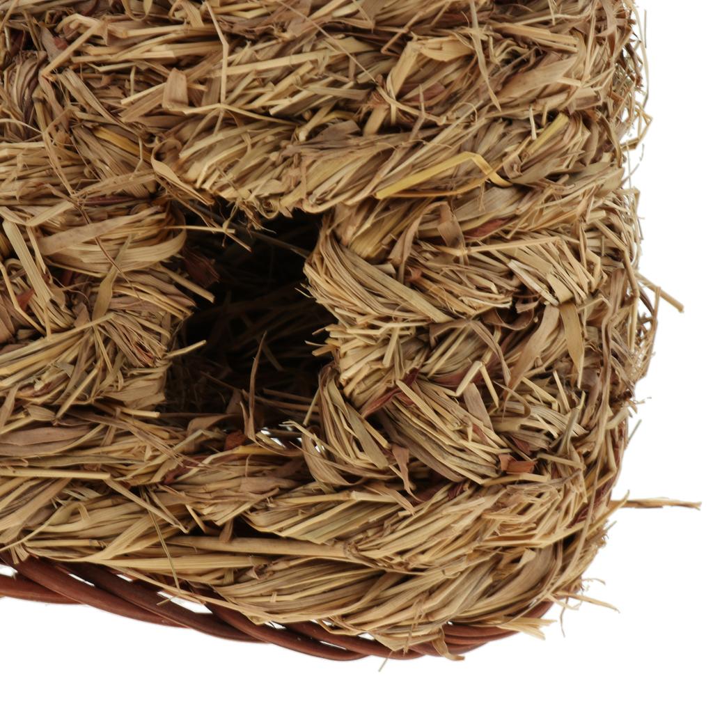 Pet Hamster Straw Nest House Squirrel Straw Sandals Hut Cage Accessories
