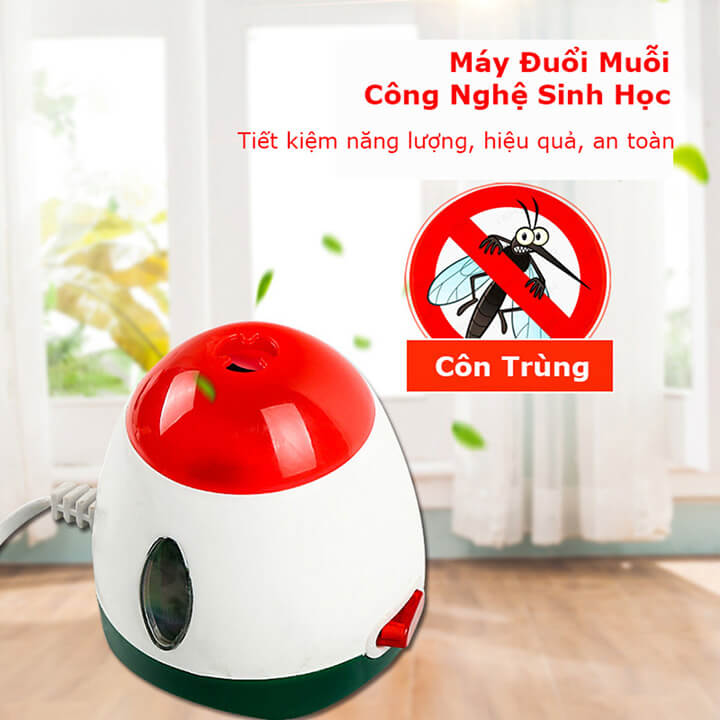Máy xông tinh dầu đuổi muỗi công nghệ sinh học an toàn, máy bắt muỗi đuổi côn trùng - Tặng kèm lọ tinh dầu bắt muỗi 40ml