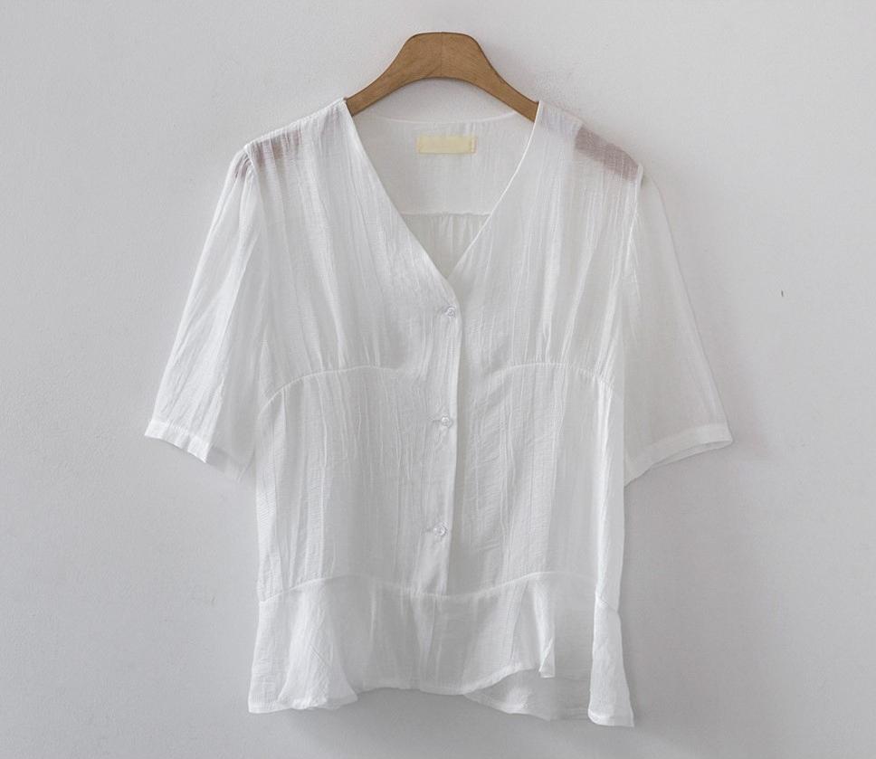 Áo Sơ Mi Cổ V Olive