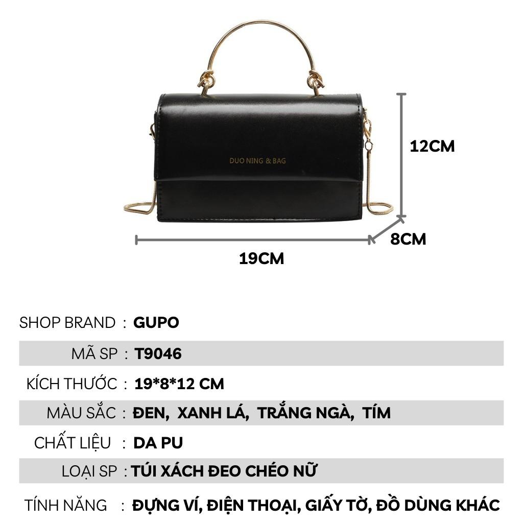 Túi đeo vai thời trang phong cách nữ, túi vuông nhỏ cầm tay nhiều màu- G9046