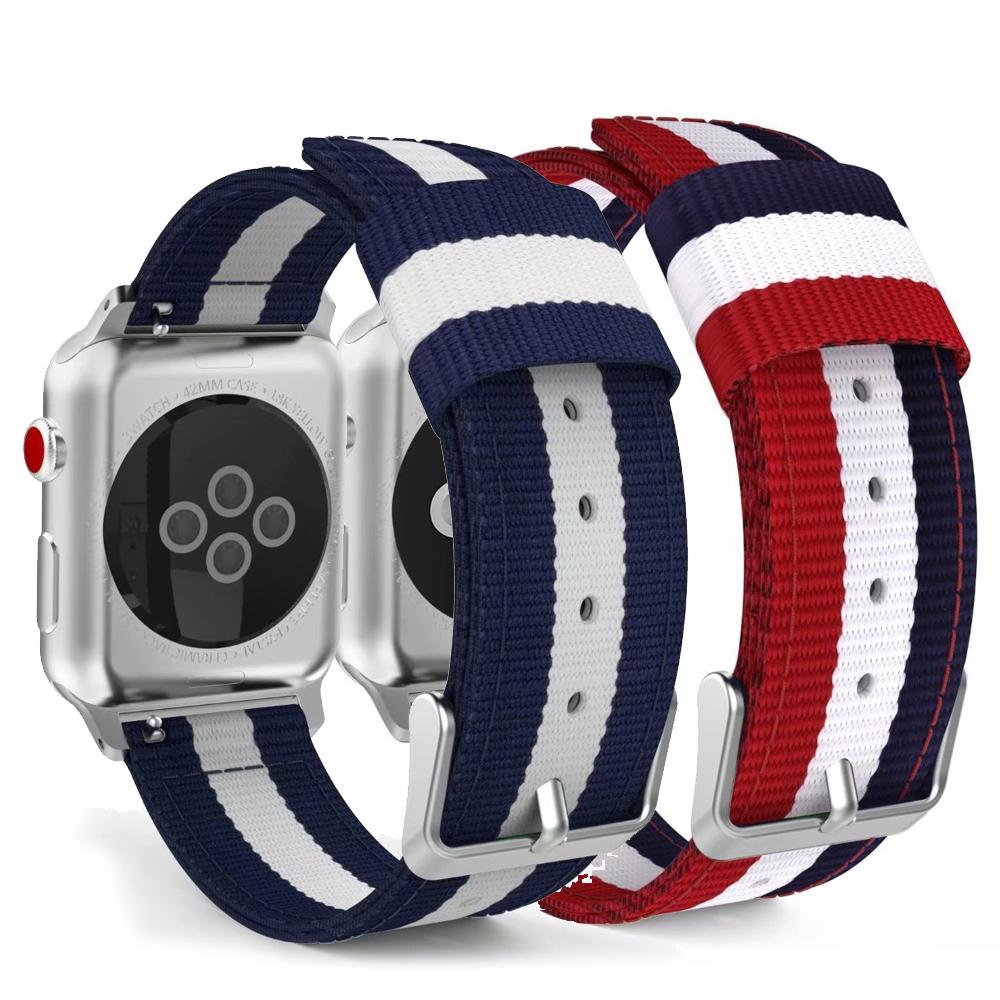 Dây đeo nylon cho Apple Watch Ultra 8 7 6 5 4 SE 45mm 49mm 44mm 41mm 40mm Thể thao Vòng đeo tay thoải mái cho IWatch 3 Dây đeo 42mm