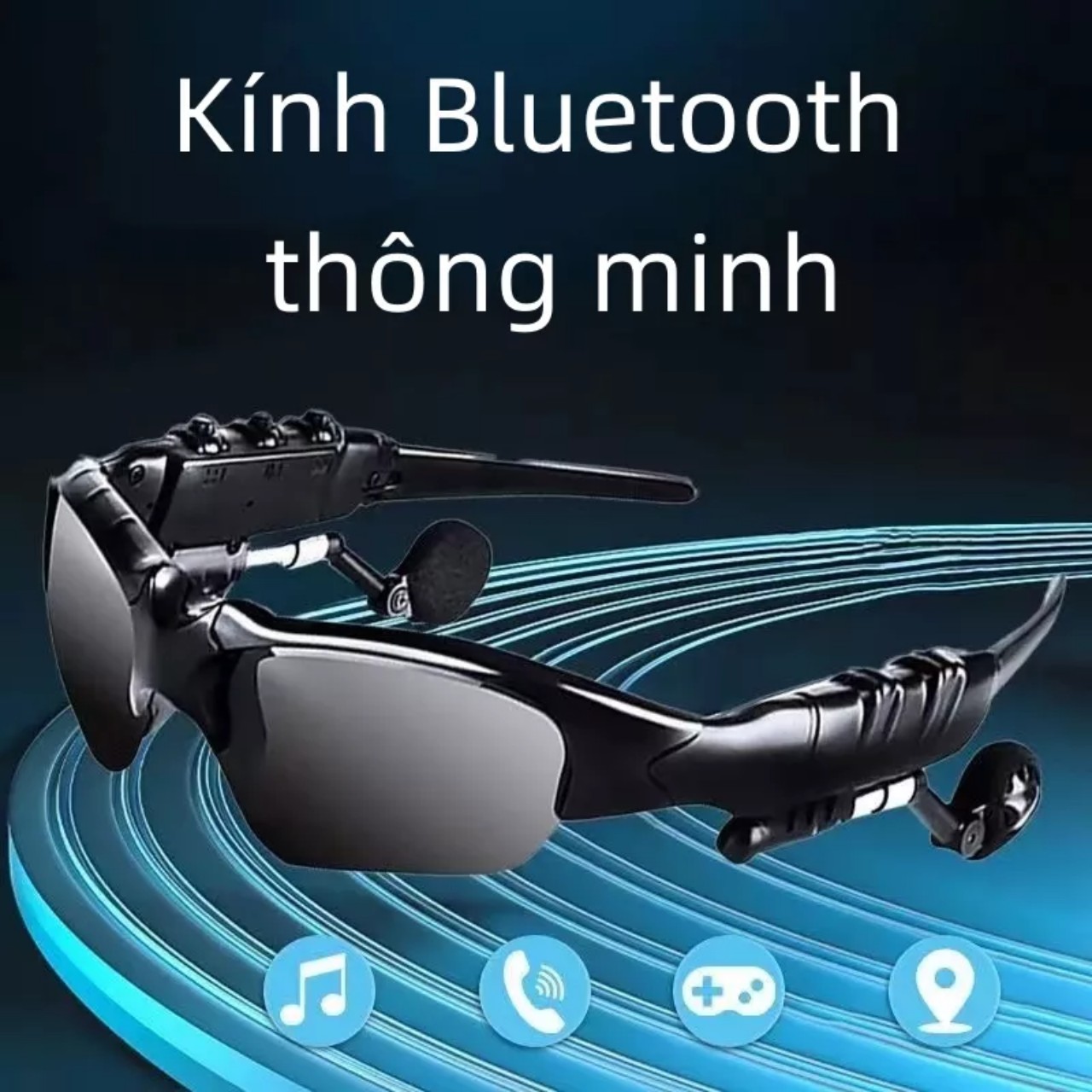 Kính Mát, Kính Mắt thông minh Bluetooth5.2,Kính râm Chống UV tích hợp kết nối hỗ trợ gọi rảnh tay Và Nghe Nhạc