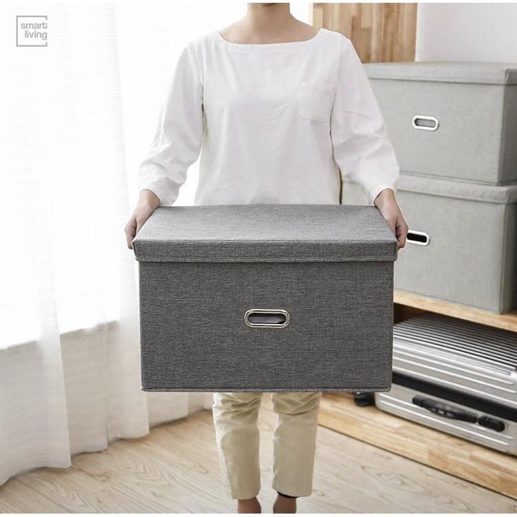 Hộp Đựng Quần áo xuất Hàn Quốc cỡ lớn 45x34xH24cm (Storage Box