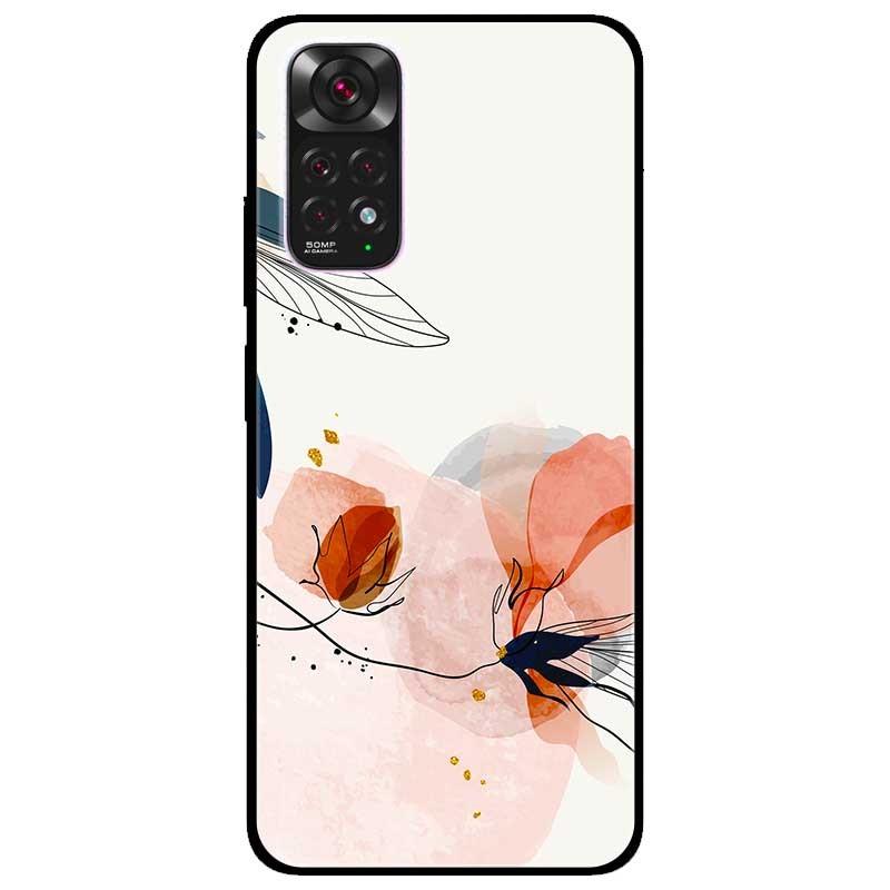 Ốp lưng dành cho Xiaomi Redmi Note 11 4G - Redmi Note 11 5G / Redmi Note 11T 5G / Redmi Note 11S 5G  - Hoa Loang Nền Trắng