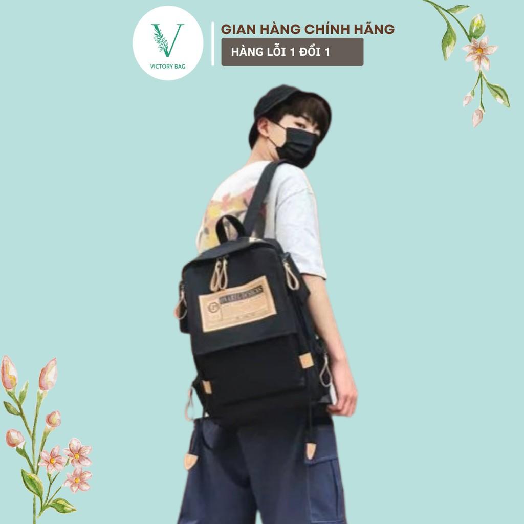 Balo nam nữ đi học ulzzang thời trang Hàn Quốc , Ba lô unisex đẹp hàng cao cấp , cặp sách basic sinh viên. Victory 014