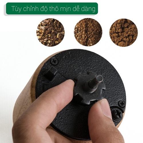 Cối xay cà phê thân gỗ lưỡi thép Cafede Kona – chính hãng