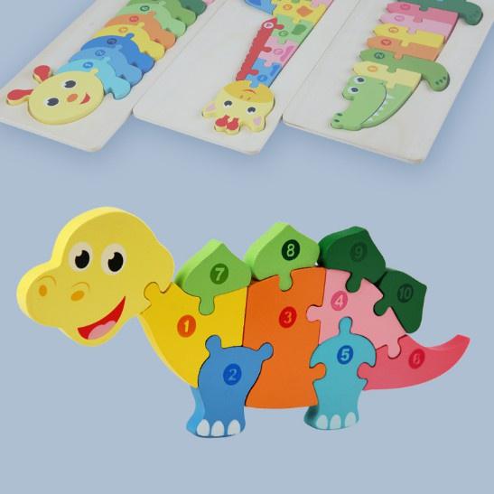 Đồ chơi gỗ tranh ghép nối 10 số ghép tương ứng số 1-10 cho bé giúp bé phát triển tư duy ghép xếp hình