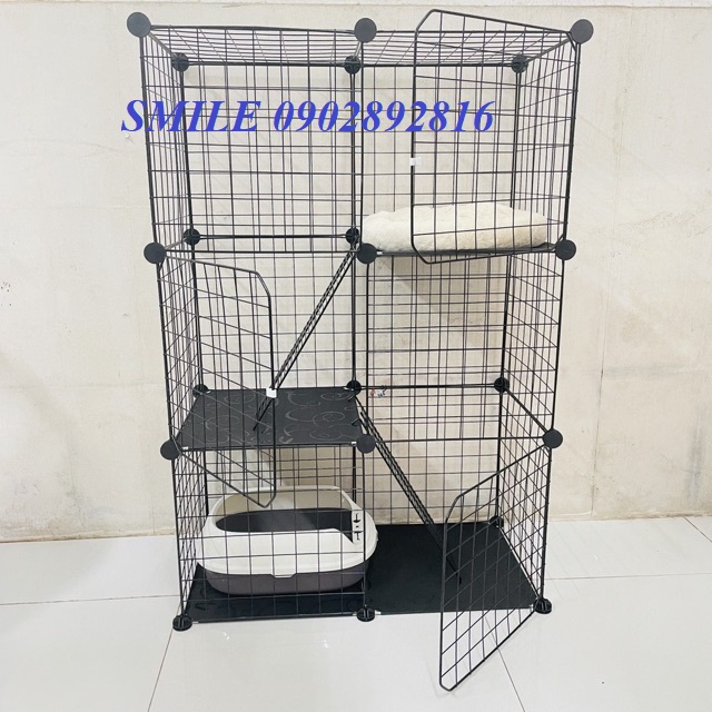 BỘ COMBO CHUỒNG MÈO ,CHUỒNG CHÓ ,CHUỒNG QUÂY DƯỚI 6KG LẮP GHÉP SƠN TĨNH ĐIỆN CHO PET