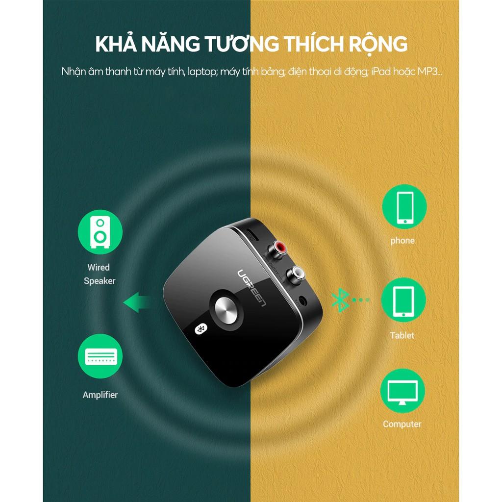 Bộ nhận âm thanh Bluetooth 4.1 đầu ra 3.5mm + 2 đầu RCA UGREEN 30445 - Hàng chính hãng