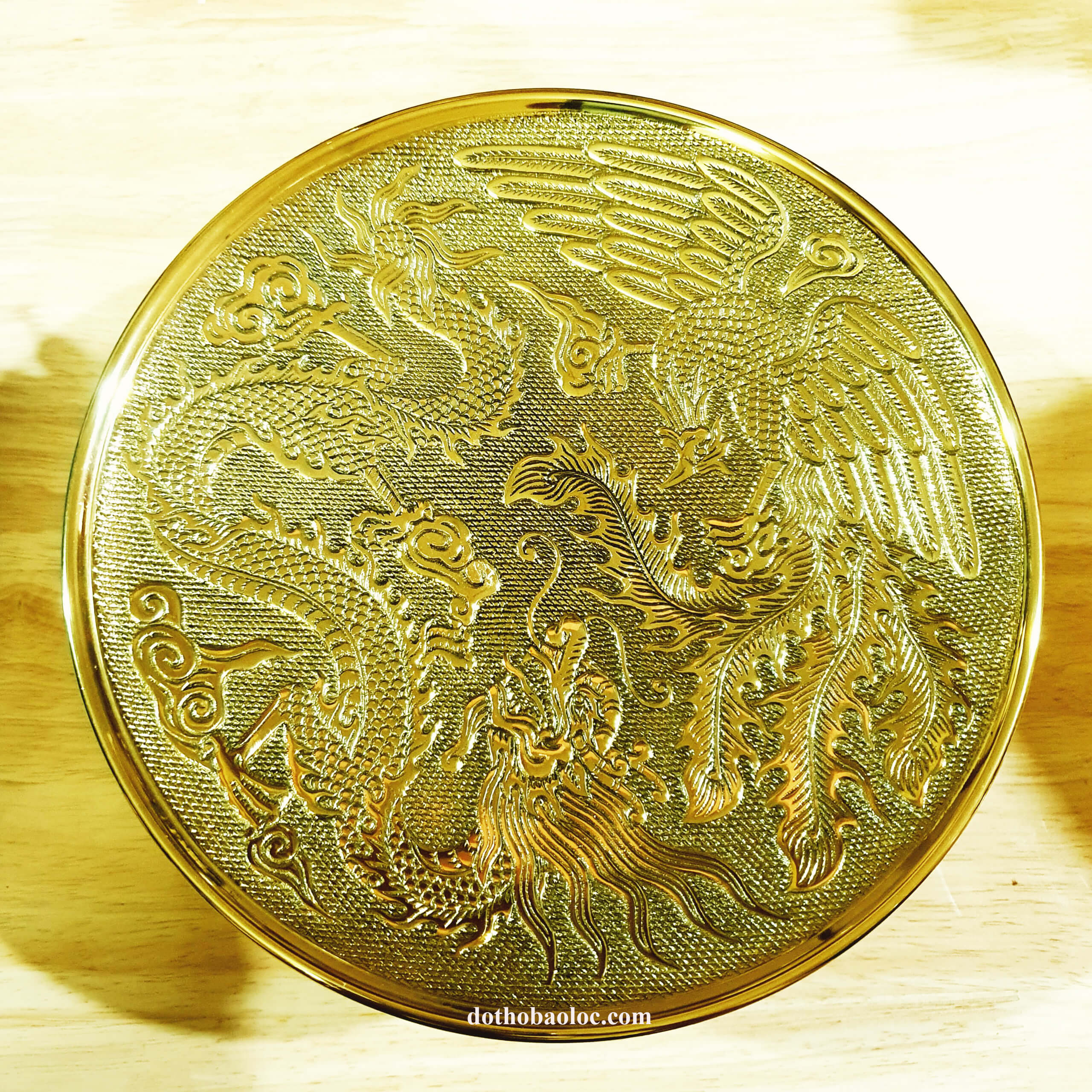 Đĩa đựng trái cây bằng đồng thương hiệu Thuận Phát