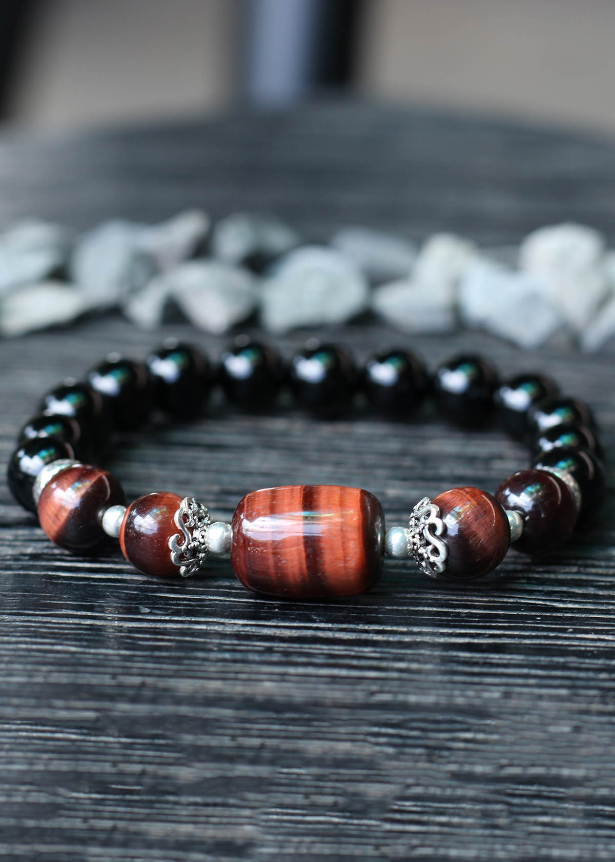 Vòng tay đá thiên nhiên phối lu thống size hạt 8mm - Ngọc Quý Gemstones