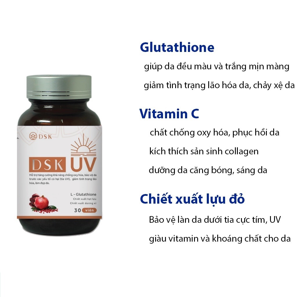 Viên uống chống nắng DSK UV - Vừa chống nắng, vừa sáng da