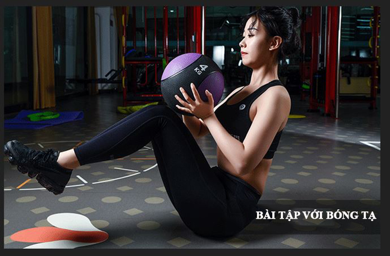 Bóng Tạ Tập Thể Lực,Tập Gym,Tập Yoga 4kg Chất Liệu Cao Su Đặc Hàng Nhập Khẩu Đại Nam Sport