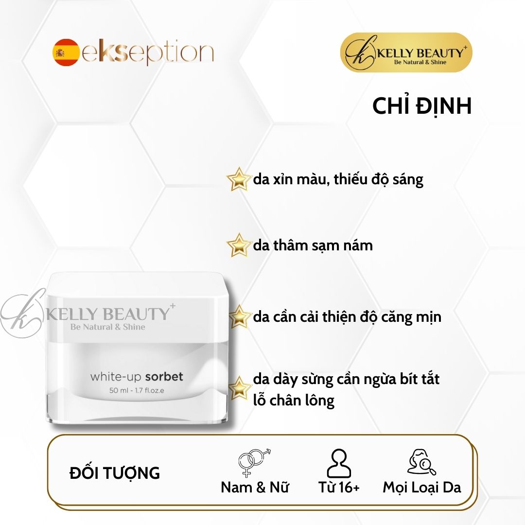 Kem Dưỡng Sáng Da ekseption White-Up Sorbet Cream | Kelly Beauty