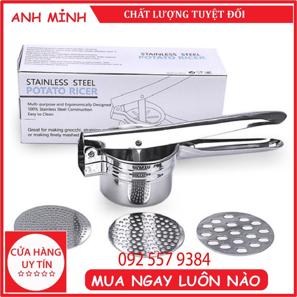 Dụng cụ làm bánh lọt - làm sợi bún đa năng 3 vỉ khuôn (Inox)