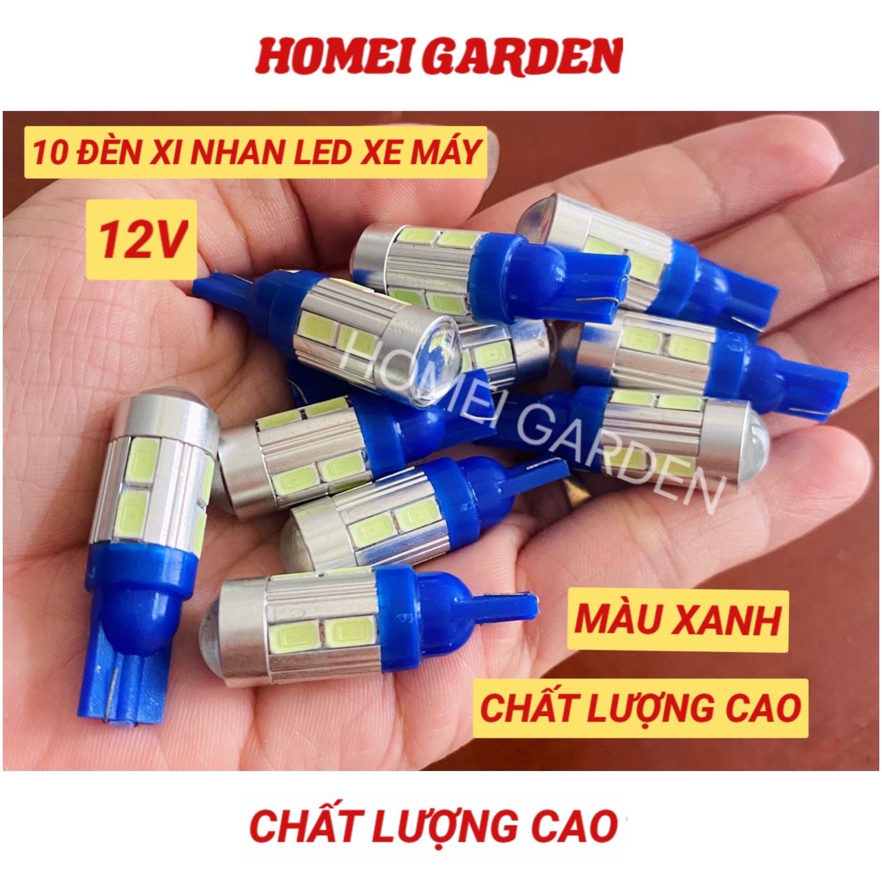 10 cái Đèn xi nhan LED xe máy 12V nhiều màu - HM0015