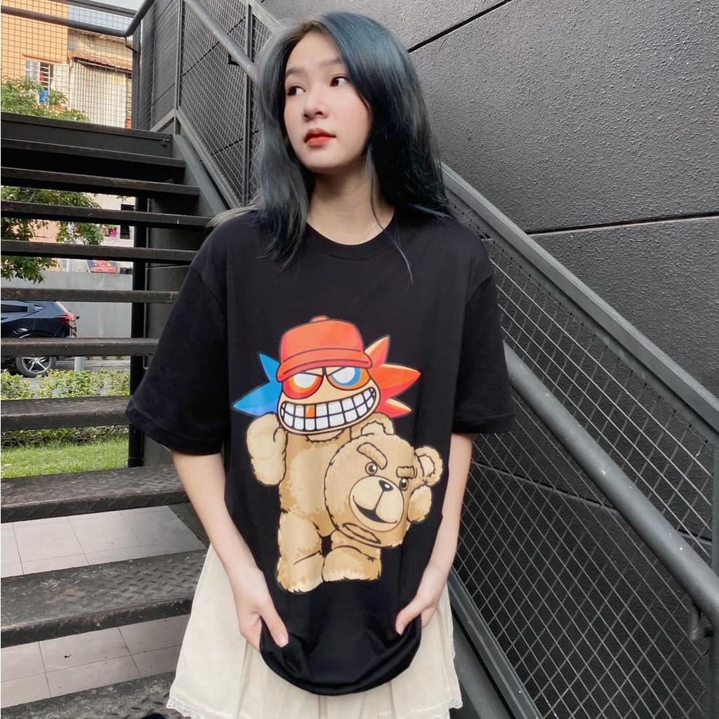 Áo thun unisex tay lỡ MOZZIE TED TEE vải dày mịn cực đẹp || Hany Shop
