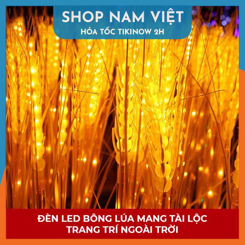 Đèn Led Bông Lúa Trang Trí Tết, Nhà Cửa, Sân Vườn Mang May Mắn, Tài Lộc