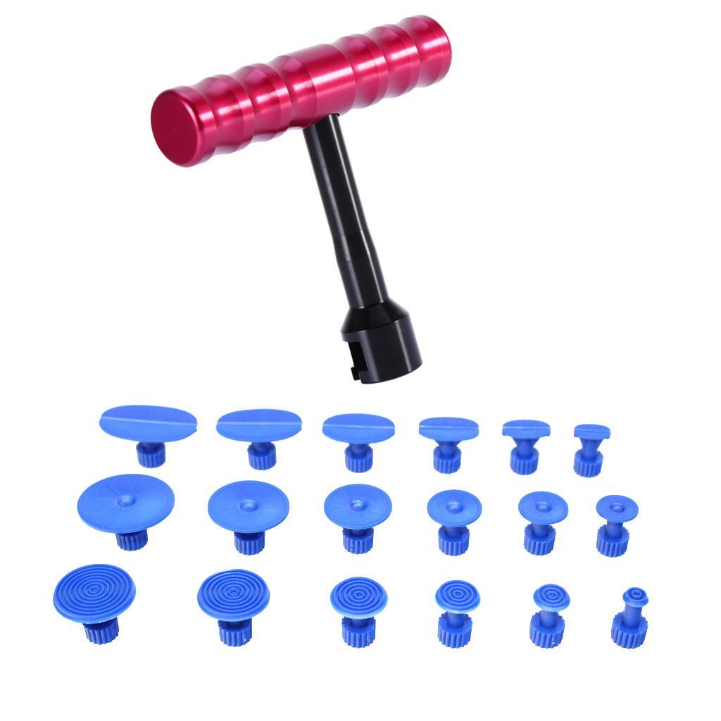 Car Body Paintless T-Bar Dent Repair Hail Puller Lifter Removal Repair Kit