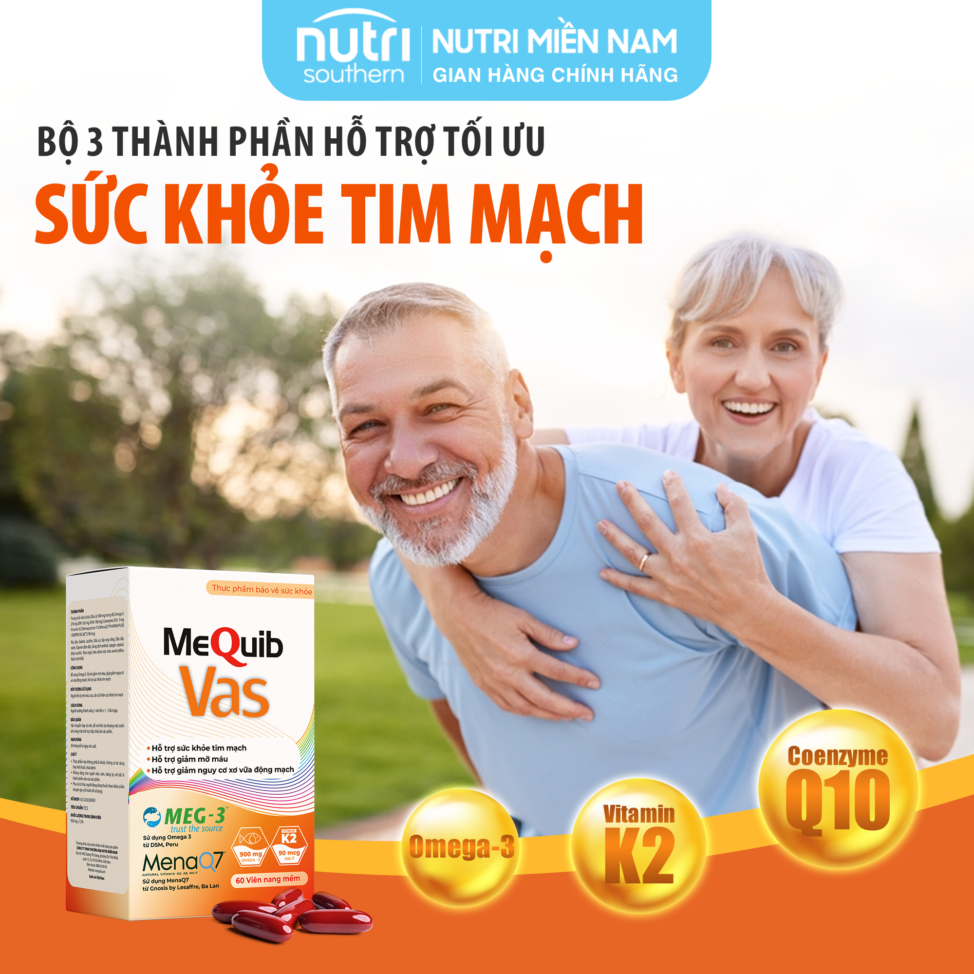 MEQUIB VAS Hỗ Trợ Ngăn Lão Hóa Tim Mạch, Ngừa Xơ Vữa Động Mạch