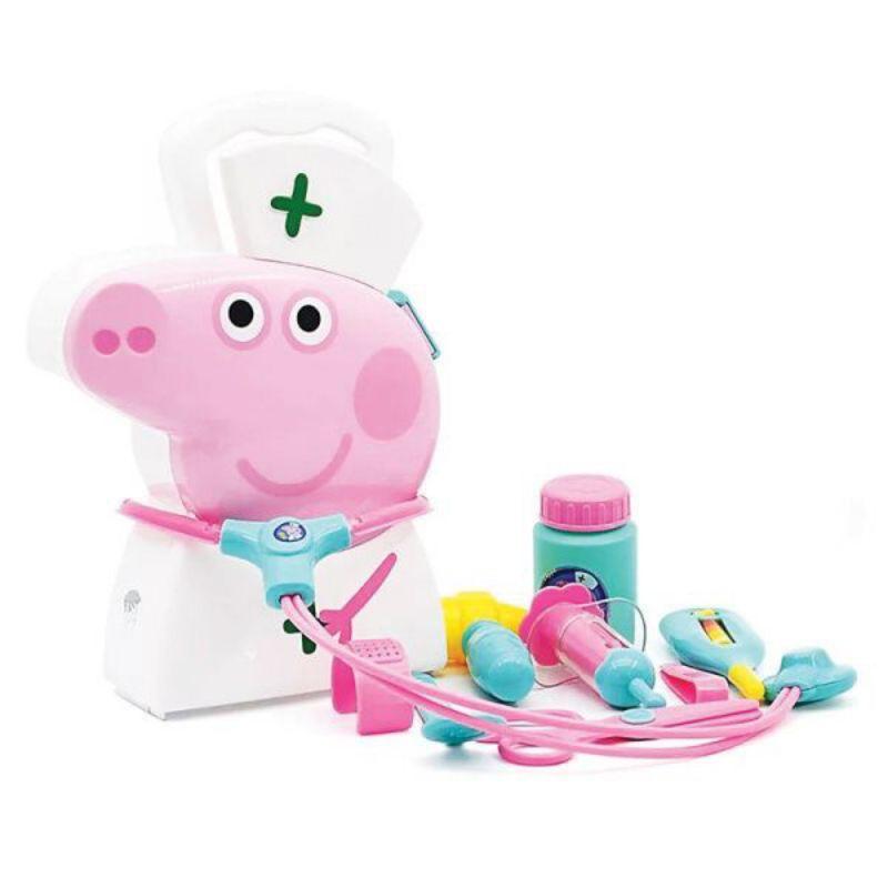 Đồ chơi vali salon trang điểm/làm tóc &amp; bác sĩ của Peppa