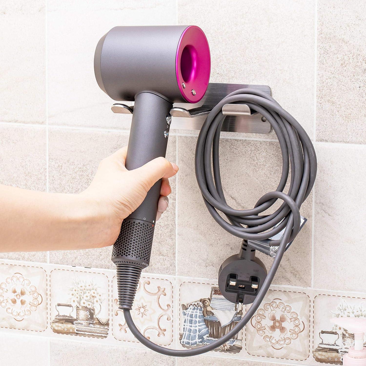 Hy vọng máy sấy, hỗ trợ tường tương thích với tất cả máy sấy tóc, người tổ chức không gian cho phòng tắm/phòng ngủ/phòng tắm/tiệm làm tóc, thép không gỉ 304
