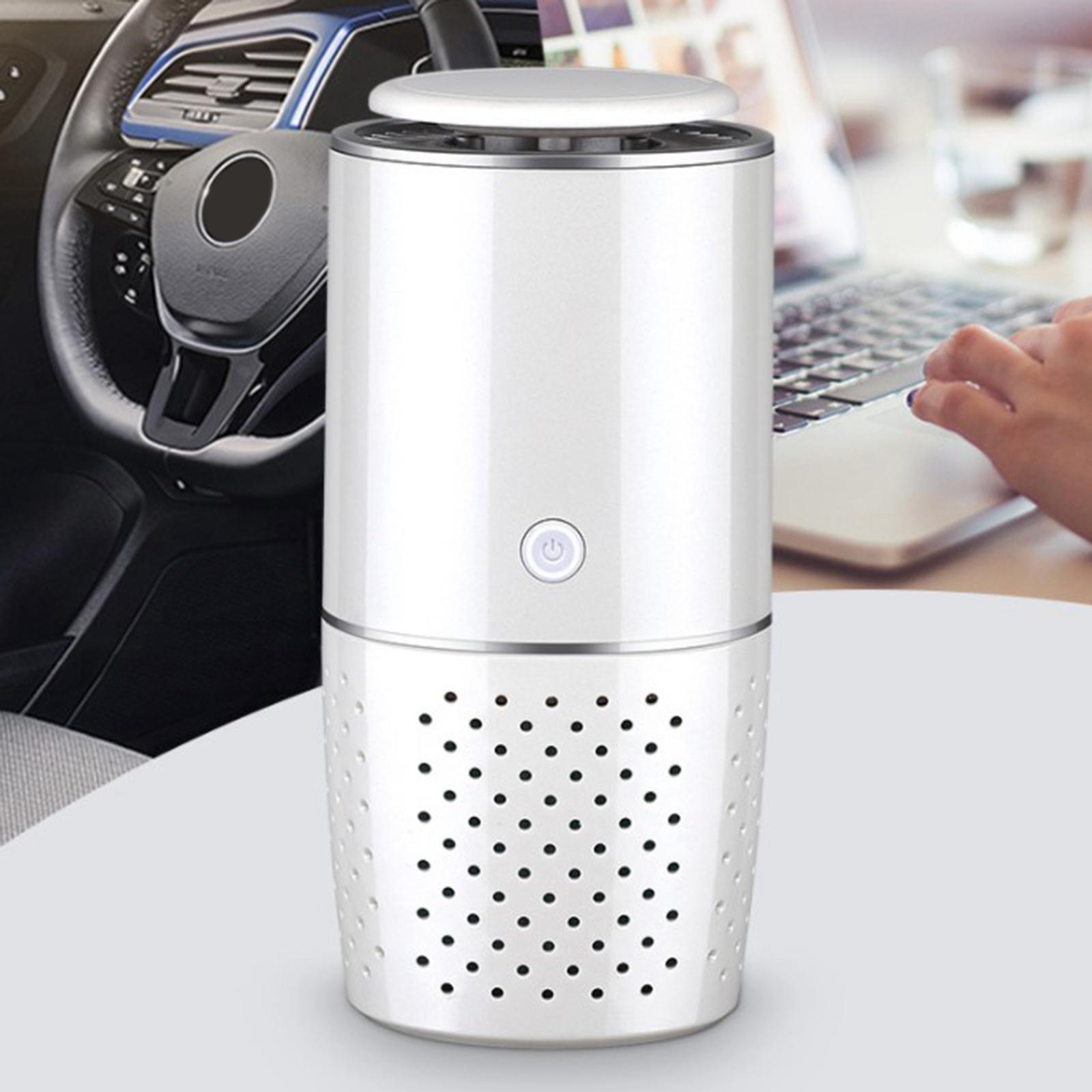 USB Car Air Purifier HEPA Ionizer Portable Mini Room Air Cleaner Freshener