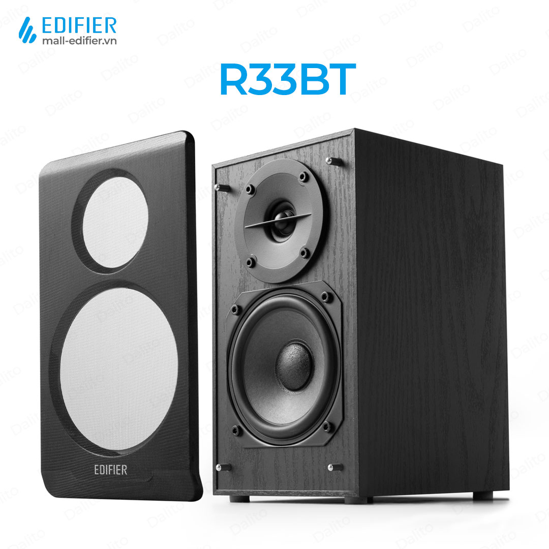 Loa Bluetooth Edifier R33BT (Màu Đen), Kết Nối Máy Tính Cổng AUX, Công Suất 10W, Nghe Nhạc Driver Bass 92mm