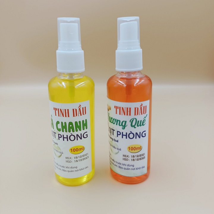 combo 5 chai xịt tinh dầu dung tích 100 ml thơm phòng đuổi côn trùng hiệu quả 1