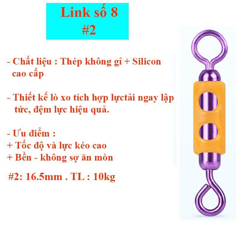 Sét 5 Khóa Link Ma ní Buộc Trục Câu Đài Câu Đơn Chống Xoắn Cao Cấp PK-38
