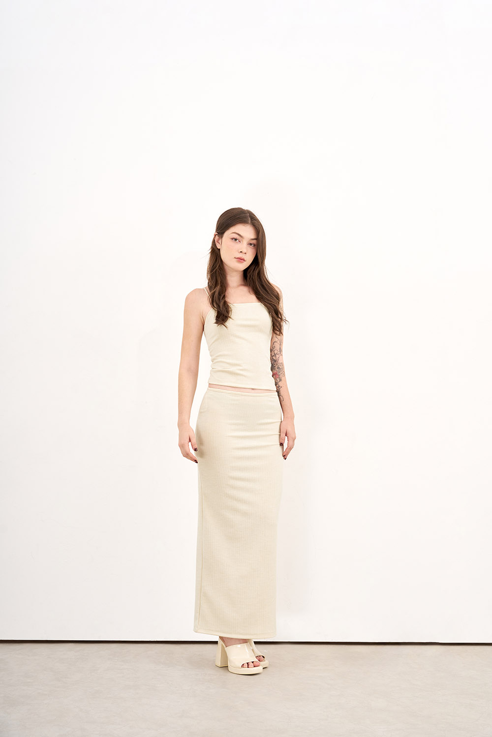 DOTTIE - Chân váy thun vải sần - S0179