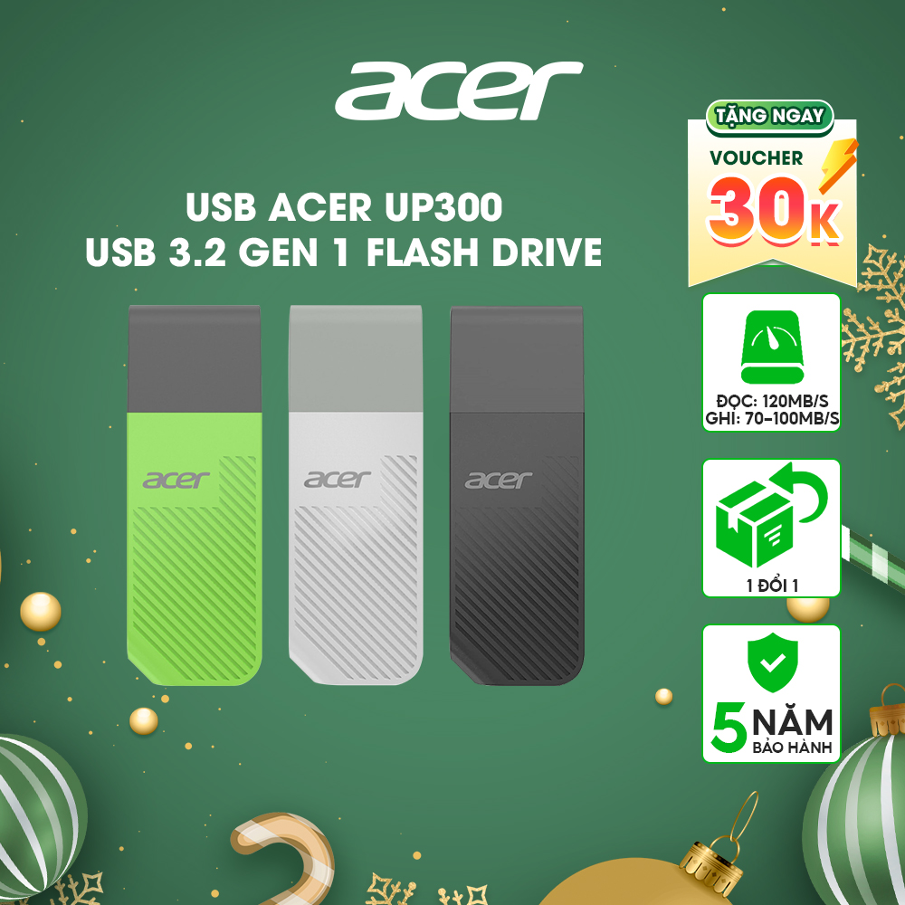 USB 3.2 Gen 1 Acer UP300 dung lượng USB 8GB - 1TB - Hàng chính hãng BẢO HÀNH 5 NĂM